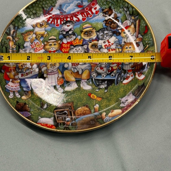Adorable Father’s Day collectible cat plate - numbered limited edition. - Picture 3 of 3